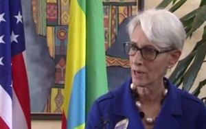 Wendy Sherman US under Secretary of State for poltical Affairs spok in Addis Aeba Ethiopia