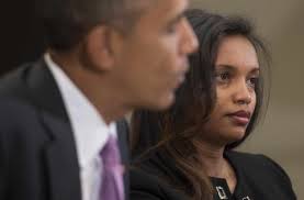 Ethiopian journalist Semeahegn liya with presdent Obama