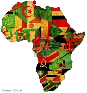 Africa Flag Map